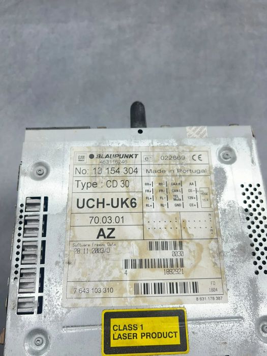 Radio CD 13154304 Opel Astra 2004 1.6 MT (105 hp)
