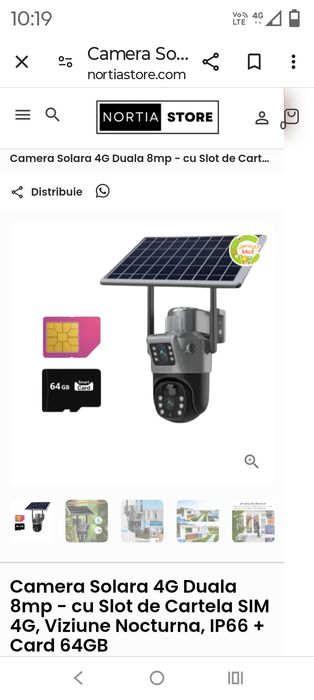 De vânzare camera 4G cu panou solar