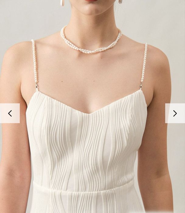 Официална бяла рокля с етикет