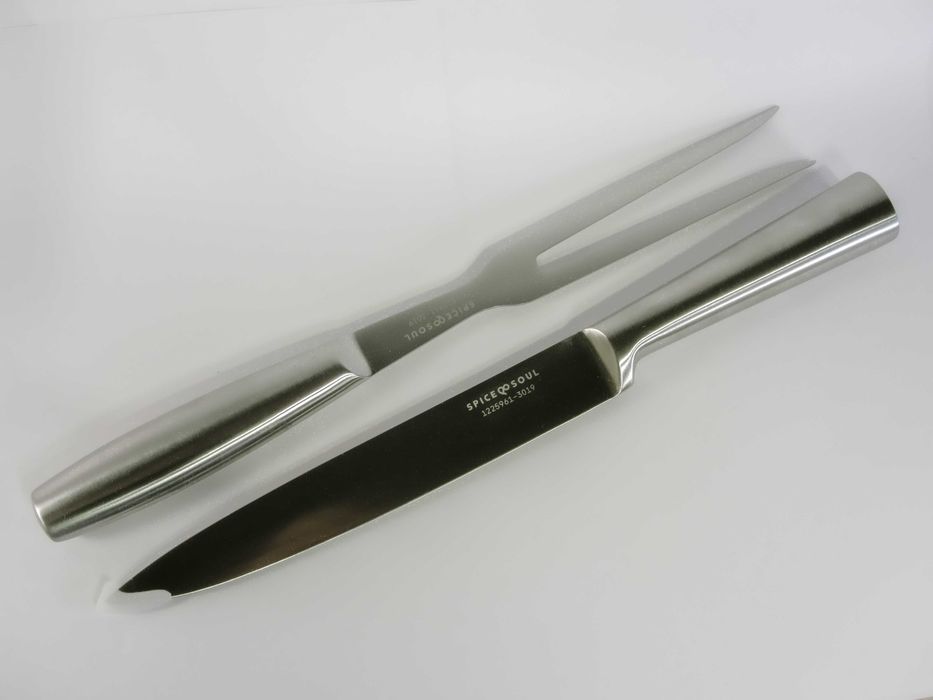 НОВ! Нож и вилица за транжиране на месо 34 см