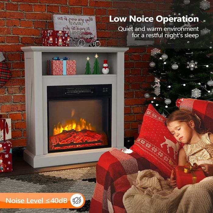 Камина с 3Dефект и реалстичен пламък, дистанционно