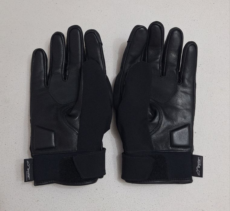 Manusi Alpinestars Syncro Drystar din piele naturală si carbon, cu protecții, negre, Marime XL pt. bărbați