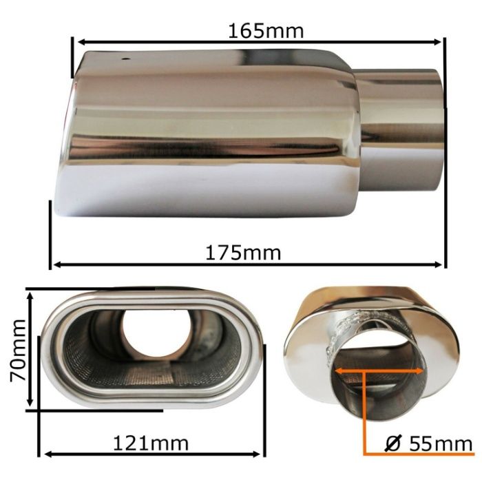 Неръждаем Накрайник за ауспух модел:US0061А