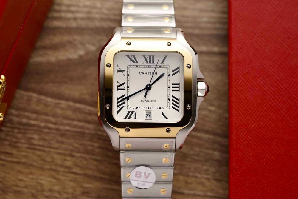 cartier santos 100 двуцветен