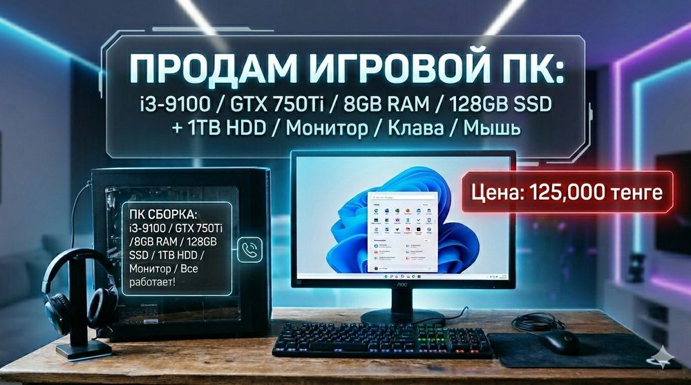 Игровой комплект компьютера