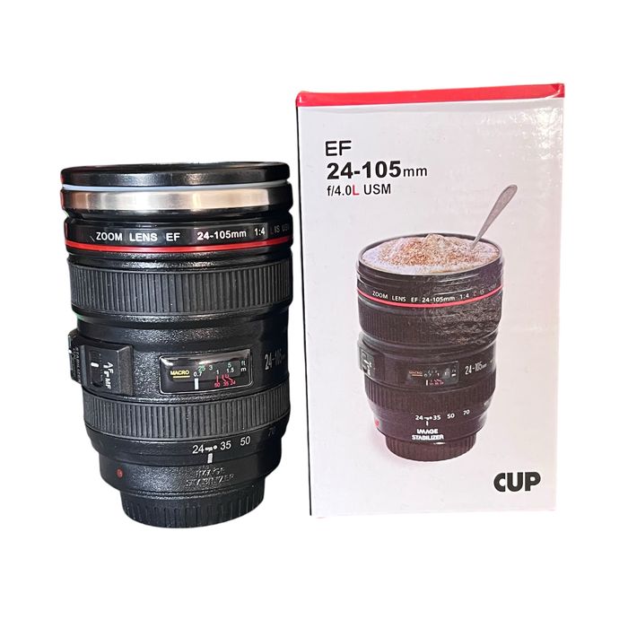 термо чаша обектив 400мл термос за кафе капучино от неръждаема стомана