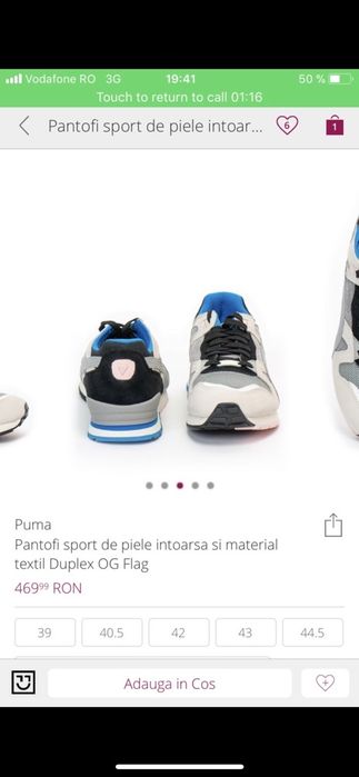 40,5 Adidasi Puma retro look