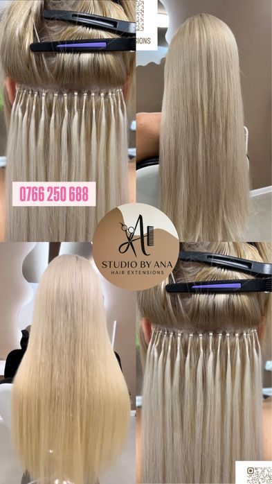 Aplic extensii din par natural , nanoring, banda , microring etc