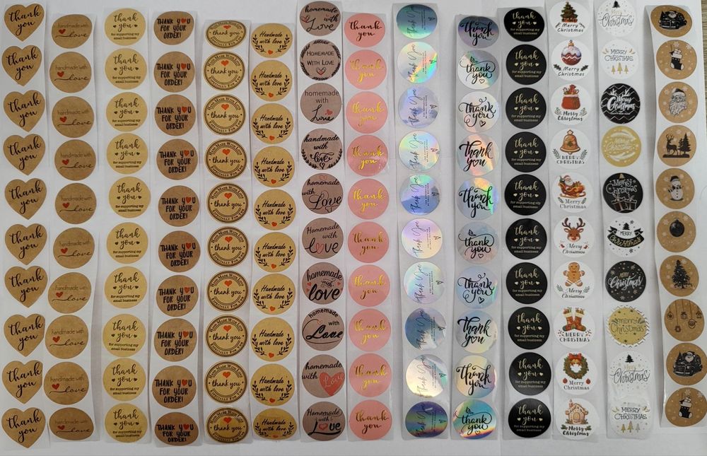 Стикери Thank You Коледни Сърце Животни