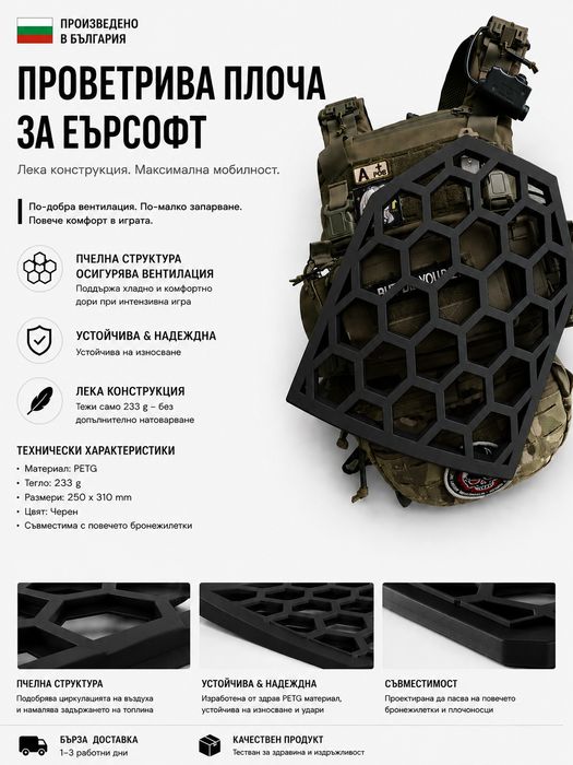 Еърсофт вентилиран плейт