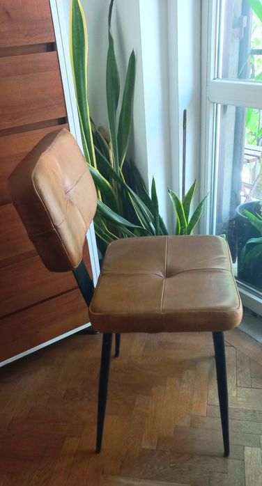 Scaun  în stil loft de la Clayre & Eef Olanda, dining/ birou din piele