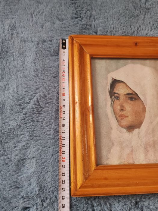 Tablou litografie după Grigorescu cu ramă lemn masiv