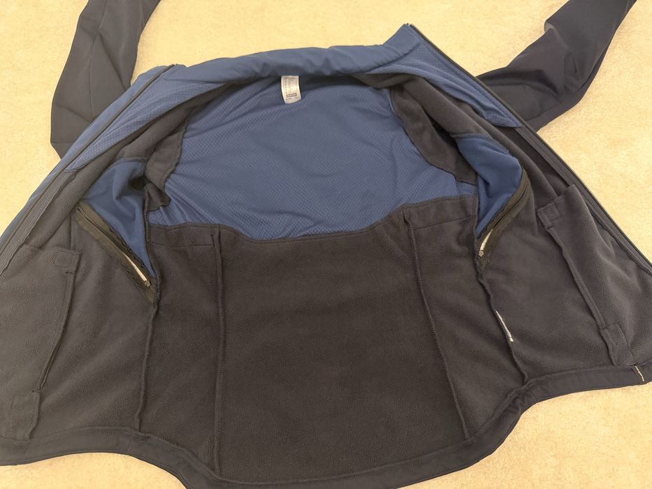 Jacheta echitatie Fouganza Softshell - bleumarin inchis, S
