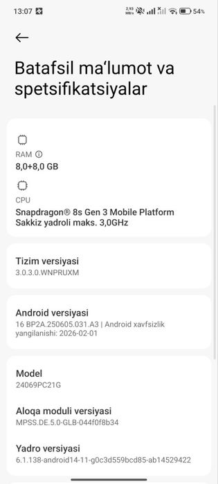 Poco f6 5G 8+8/256