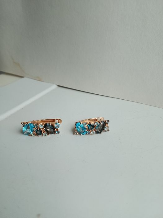 Серьги 585*топазы