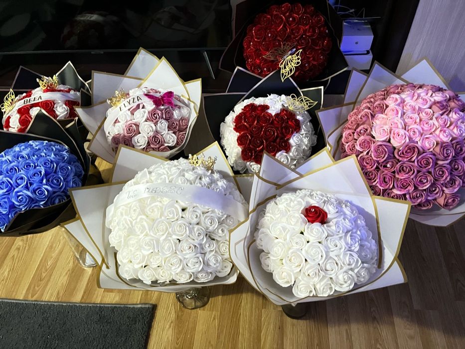 bcuhet din trandafiri de sapun