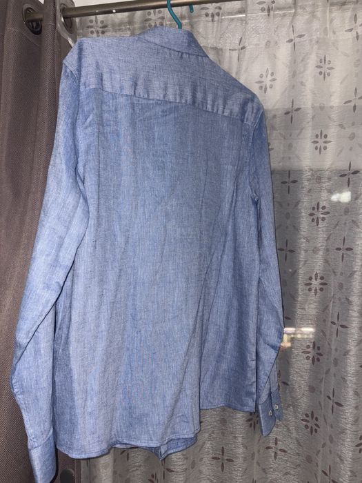 Cămașă de in Bruno Positano – French Blue