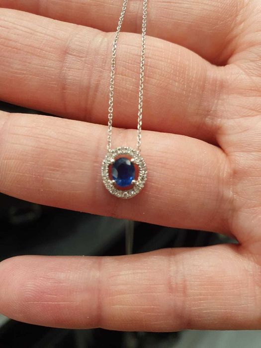 Lantic aur alb, safir si diamante