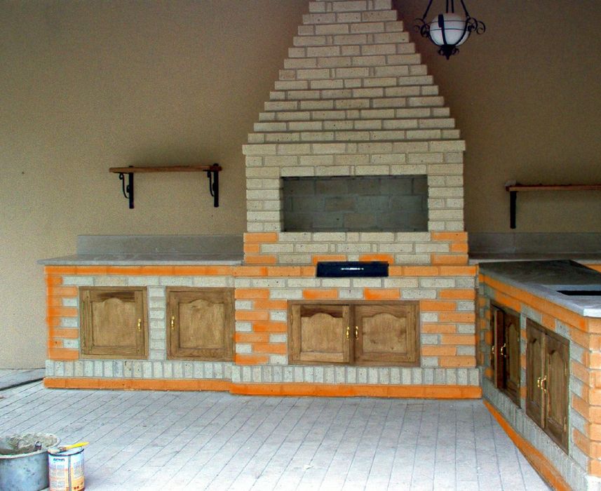 ЛЕТНИЕ КУХНИ.. Барбекю. Очаг Камин