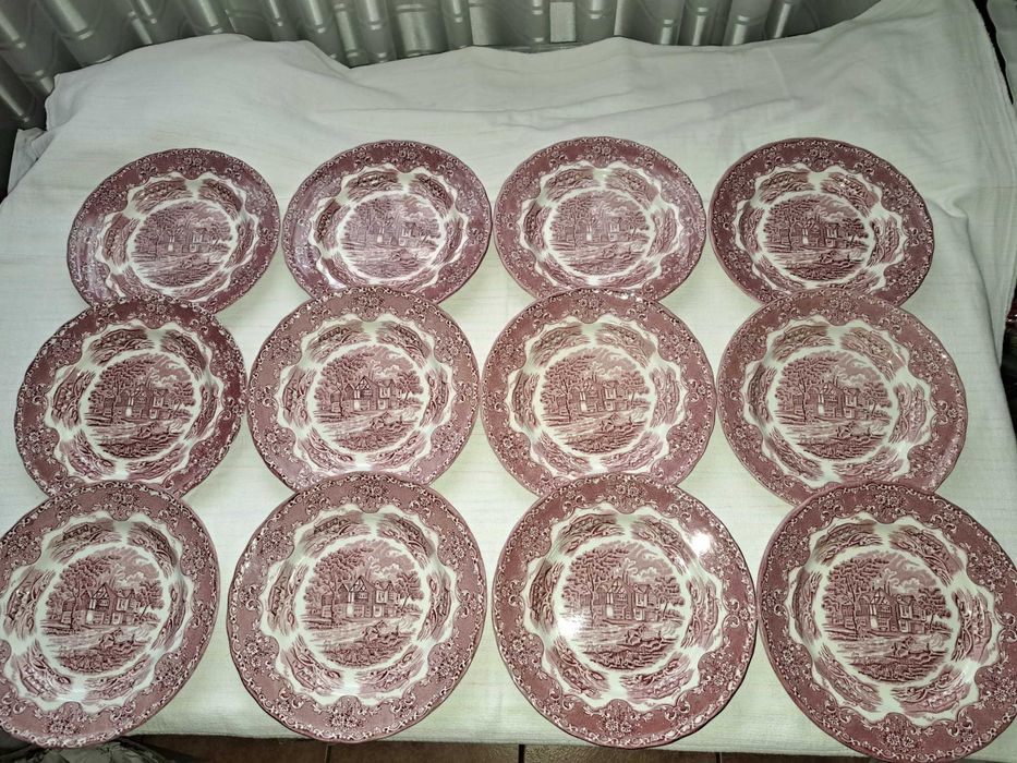 set de masa serviciu farfurii portelan englezesc Grindley 12 persoane