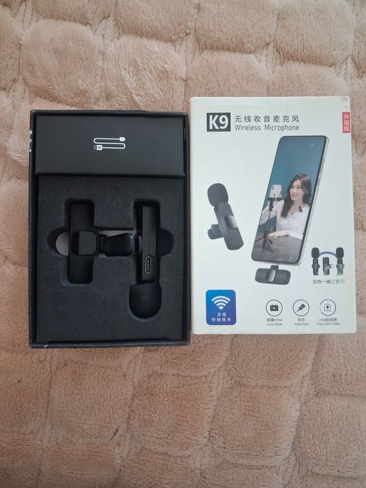 Microfon wireless K9 – ideal pentru TikTok, vlog, live și interviuri