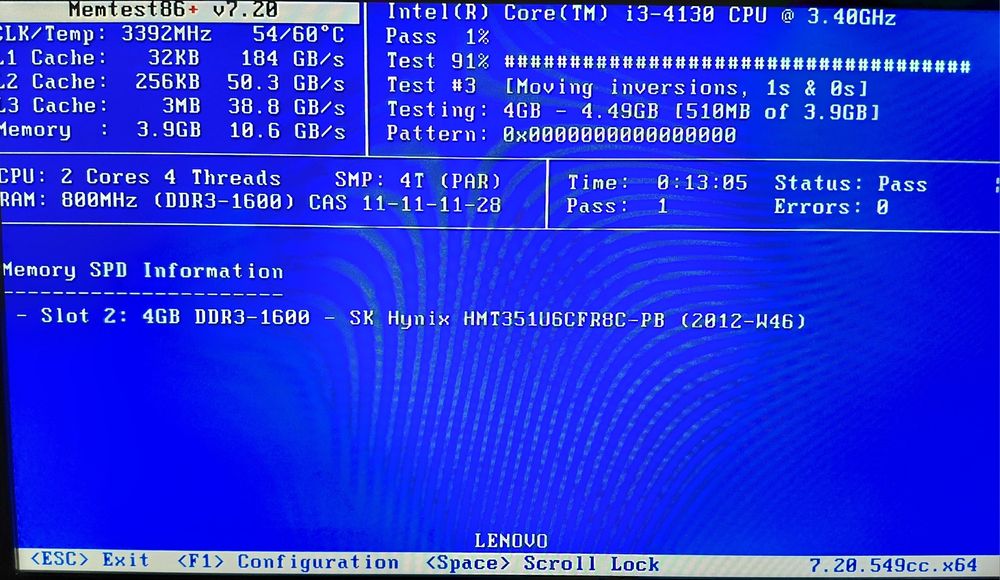 Оперативная память DDR3 4GB 1600mhz