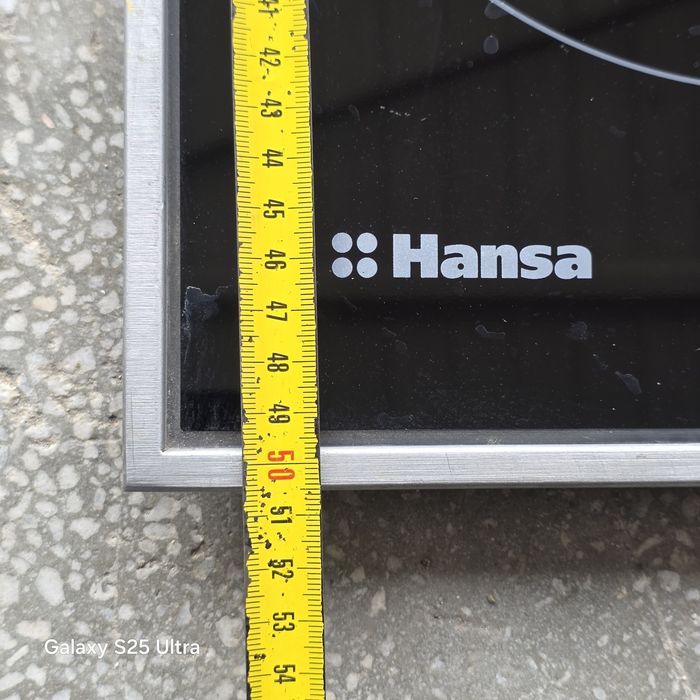 Geam plită vitroceramică HANSA cu ramă inox