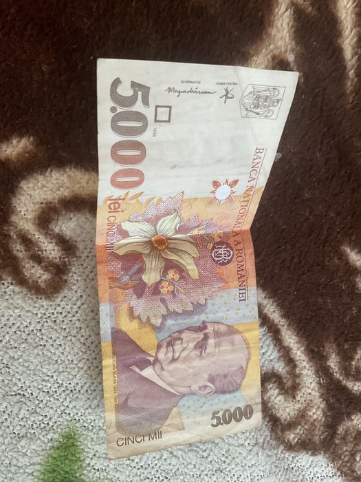 vand bancnota veche de 5000 lei