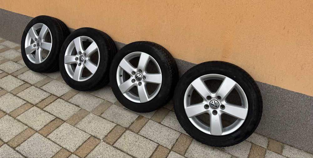 Jante originale Volkswagen R16, 5x112 – cu anvelope, plug & play