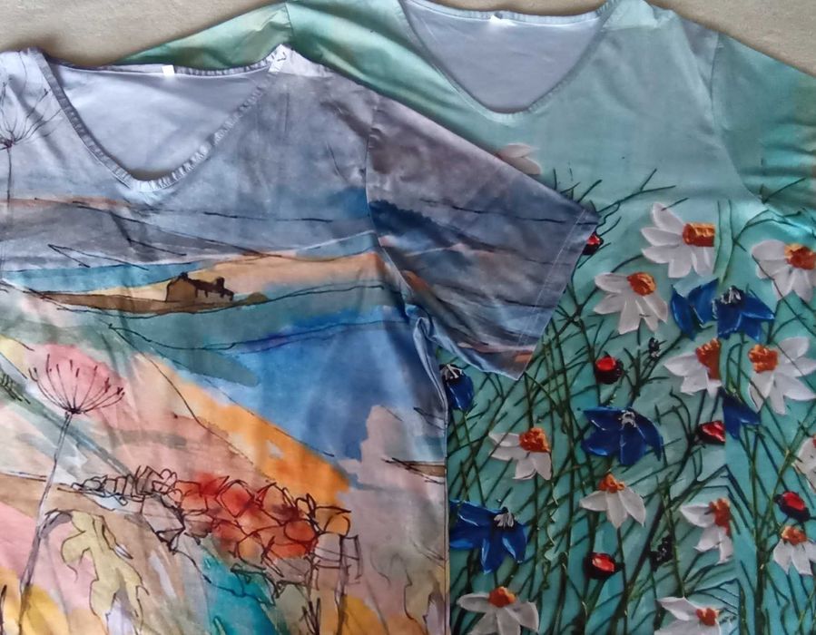 РАЗПРОДАЖБА - Страхотни МАКСИ летни блузи - 5ХЛ - ИЗГОДНО !