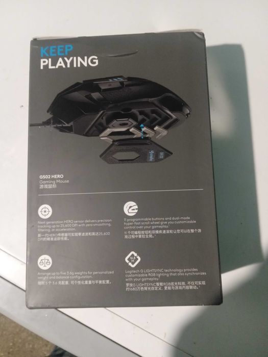 Vând mouse gaming Logitech G502 Hero 25K dpi, negru - NOU sigilat!