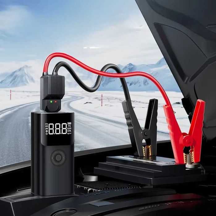 Стартер с въздушна помпа и фенерче QS003  A349