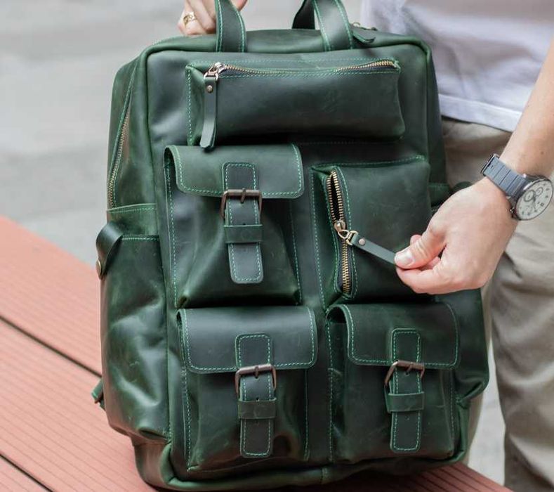 Rucsac din piele naturală. Rucsac pentru laptop. Genuine leather laptop backpack