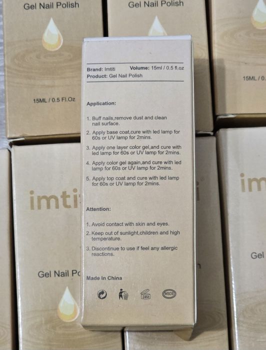 Ojă UV Gel clasică – Alb platinat cu sclipici, 15 ml