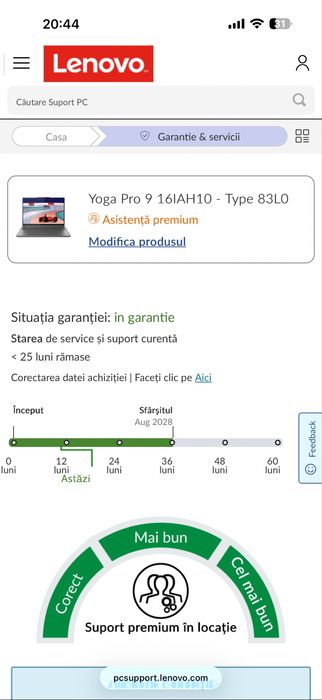 Laptop Lenovo Yoga Pro 9 ultra core 255h RTX5070 OLED 32gb 1T ssd GARANTIE
