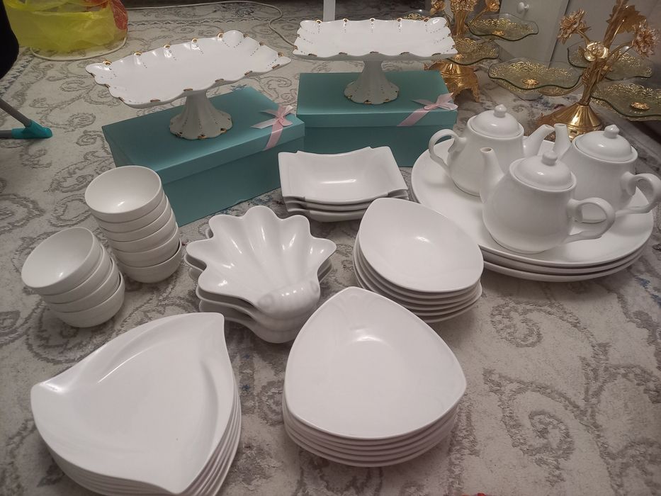 Набор посуды белый