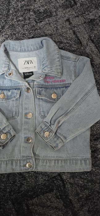 Geacă denim ZARA x Disney Minnie Mouse – 18-24 luni / 92 cm – adorabil
