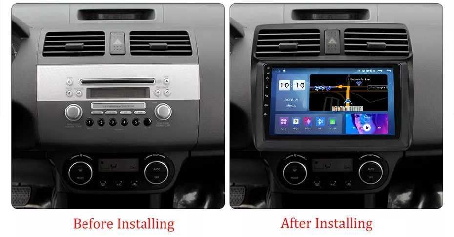 Navigatie Android 14 SUZUKI SWIFT 2003-2010 1/8 Gb Waze CarPlay CAMERA