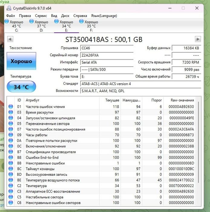 Продам жёсткие диски