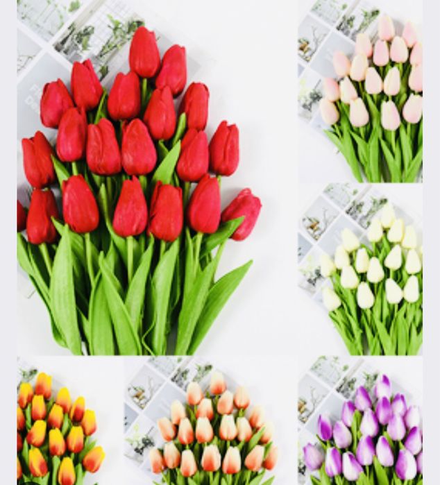 Реалистичные цветки тюльпана