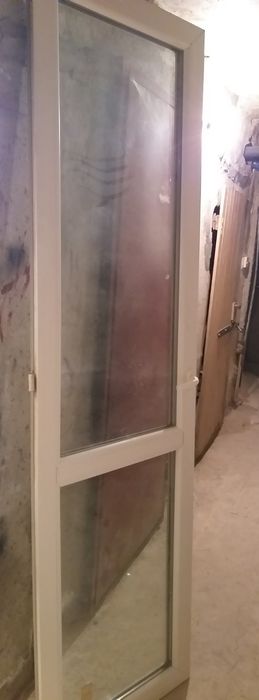 Бяла PVC врата размер 69 × 223 см