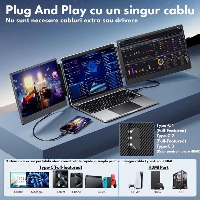 De vânzare monitor extensibil și portabil pentru laptop