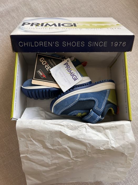 Детски обувки Primigi 20 номер с цветен блок и велур