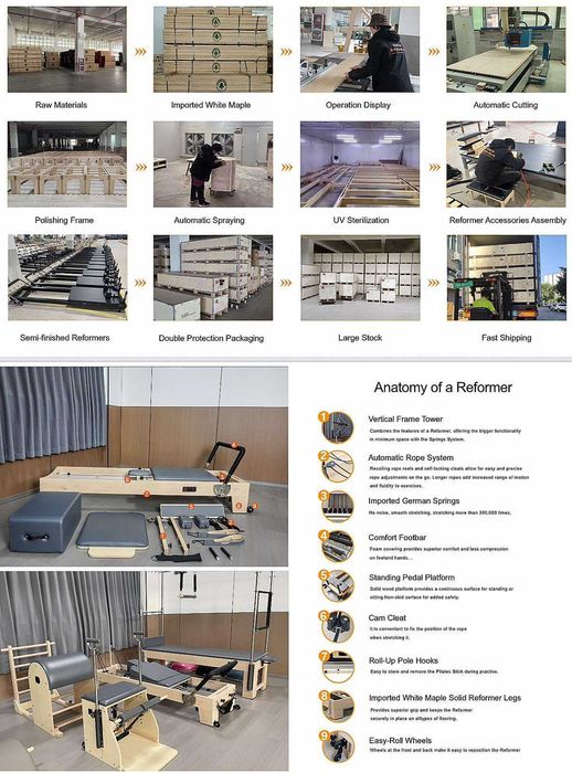 На изплащане/ Пилатес Реформър - Алуминий и Естествено дърво /Гаранция