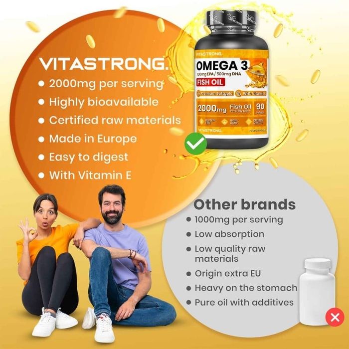 Omega 3 premium 2000 mg concentrație ridicata de EPA si DHA