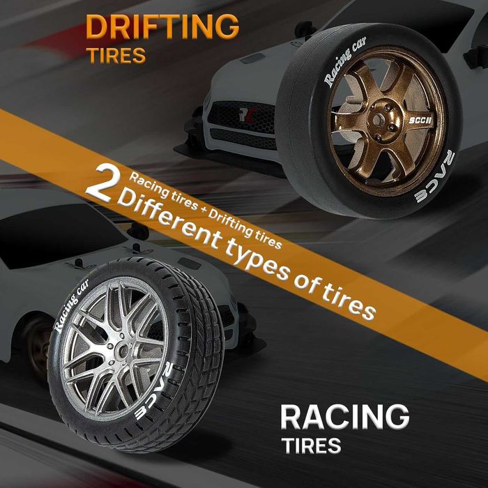 BORSTOYPRO RC Дрифт количка, 1:14 дистанционно управление 4WD GT, бяла