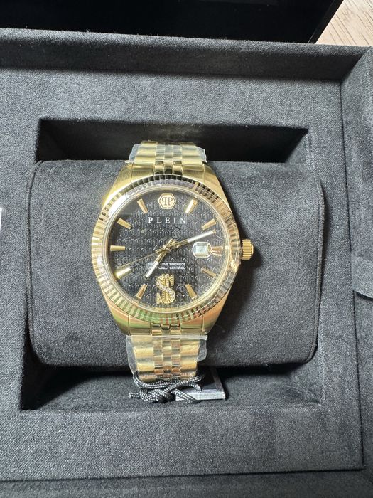 Philipp Plein Date Superlative 41mm Gold – НОВ, Пълен комплект с фактура от Farfetch