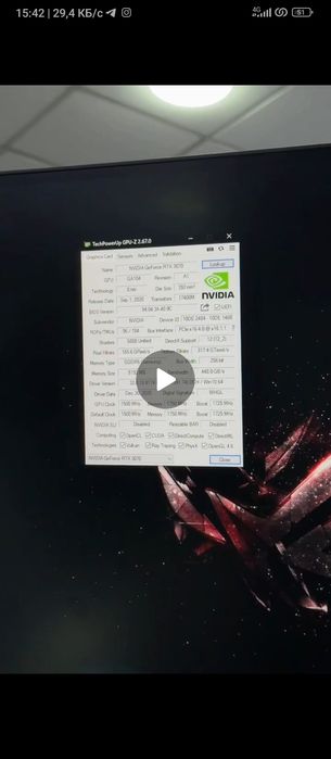 RTX 3070 GALAX sg argb 3x fan vidiokarta