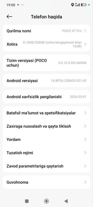 Poco X7 pro Srochna sotiladi