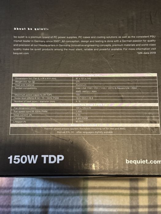 Cooler Cpu be Quiet Pure Rock 2 in stare buna